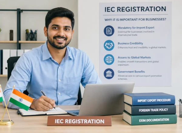 IEC registration process in India showing import export business compliance and global trade setup